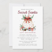 Schöne Geschenktasche I Secret Weihnachten Party Einladung (Vorderseite)