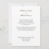 Schöne geschnitzte Holztür Einladung zur Hochzeit (Rückseite)