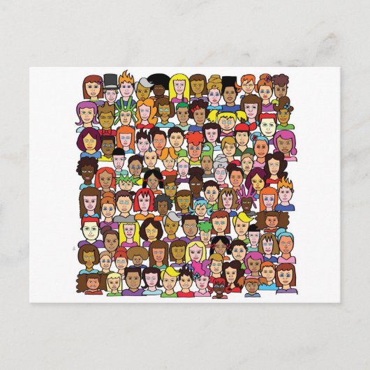 Schöne Gesichter Postkarte (Vorderseite)