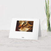 Schöne gespenstische Feuer-Katze Karte (Rückseite)