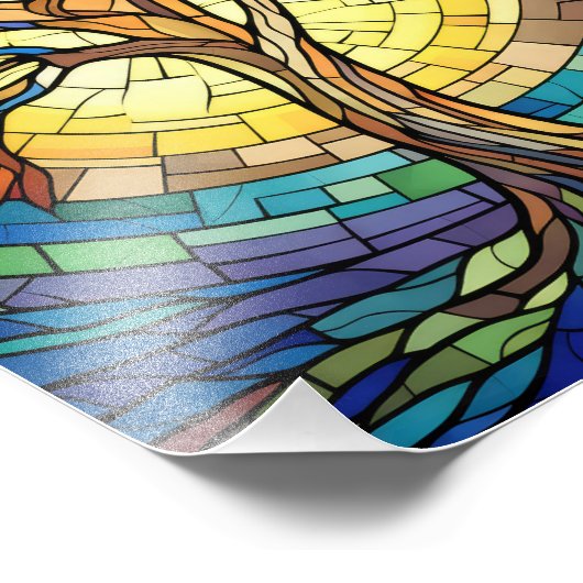 Schöne gestanzte Glasbaume Fotodruck (Ecke)