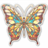 Schöne gestanzte Glass Butterfly Car Decal Aufkleber (Vorderseite)