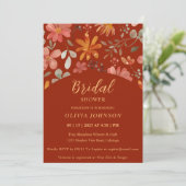 Schöne gestrichene Blume Bridal Dusche Einladung (Stehend Vorderseite)