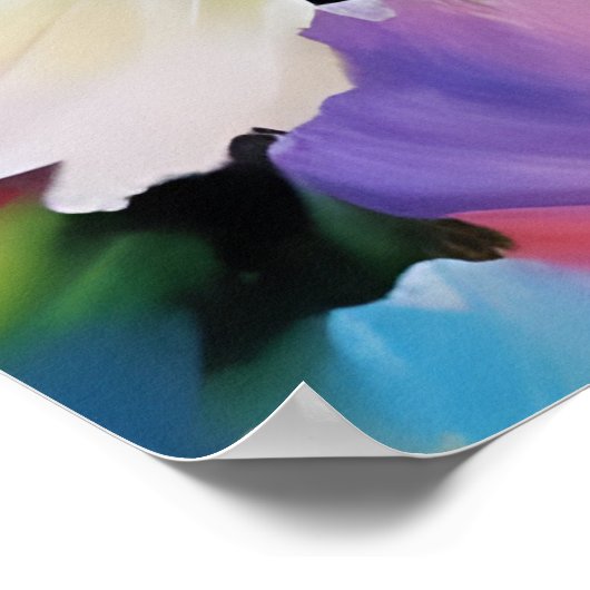 Schöne gestrichene Blume Poster (Ecke)