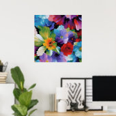 Schöne gestrichene Blume Poster (Heimbüro)