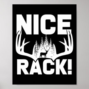 Schöne Geweihhirsche lustige Hirschjagd Jäger Humo Poster