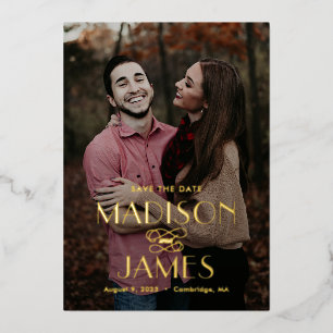 Schöne Gewerkschaft FOIL Wedding Save the Date Car Folieneinladung