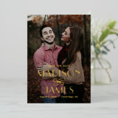 Schöne Gewerkschaft FOIL Wedding Save the Date Car Folieneinladung (Stehend vorne)