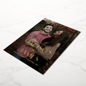 Schöne Gewerkschaft FOIL Wedding Save the Date Car Folieneinladung (Gedreht)