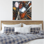 Schöne Gewürze in Löffeln Leinwanddruck (Insitu (Schlafzimmer))