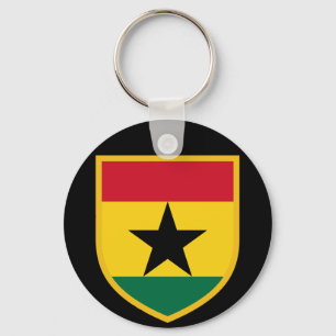 Schöne Ghana-Flagge Schlüsselanhänger