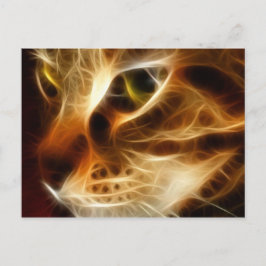Schöne, ghosive Feuerkatze Postkarte