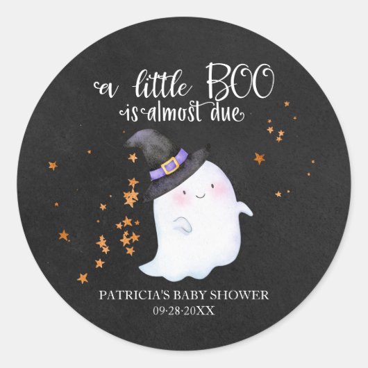 Schöne Ghost Halloween Girl Babydusche Runder Aufkleber (Vorderseite)