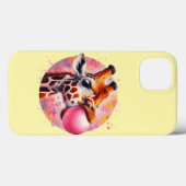 schöne Giraffe blühend Bubblegum Case-Mate iPhone Hülle (Rückseite (Horizontal))