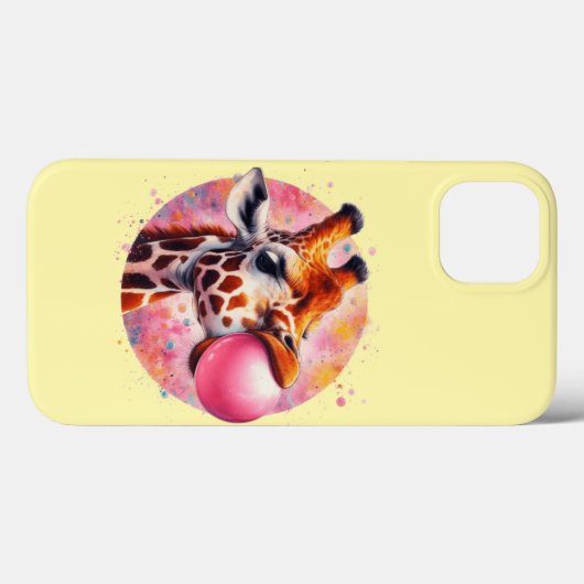 schöne Giraffe blühend Bubblegum Case-Mate iPhone Hülle (Rückseite (Horizontal))