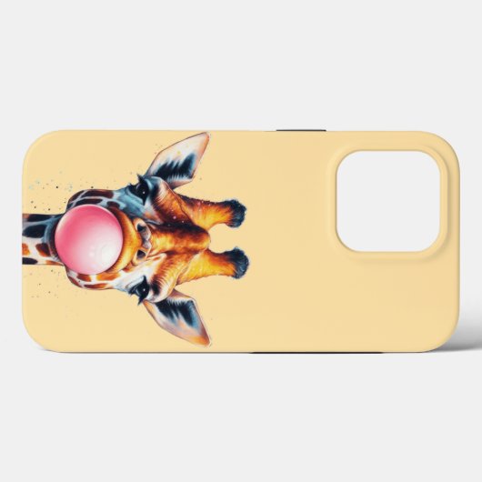 schöne Giraffe blühend Bubblegum Case-Mate iPhone Hülle (Rückseite (Horizontal))