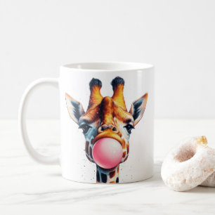 schöne Giraffe blühend Bubblegum Kaffeetasse