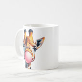 schöne Giraffe blühend Bubblegum Kaffeetasse (Vorderseite Links)