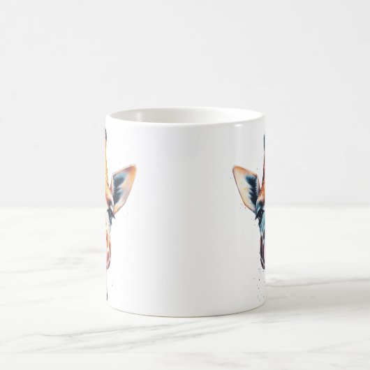 schöne Giraffe blühend Bubblegum Kaffeetasse (Mittel)
