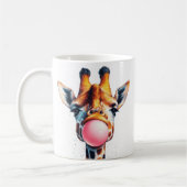 schöne Giraffe blühend Bubblegum Kaffeetasse (Links)
