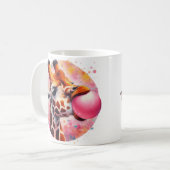 schöne Giraffe blühend Bubblegum Kaffeetasse (Vorderseite Links)