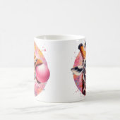 schöne Giraffe blühend Bubblegum Kaffeetasse (Mittel)