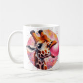 schöne Giraffe blühend Bubblegum Kaffeetasse (Links)