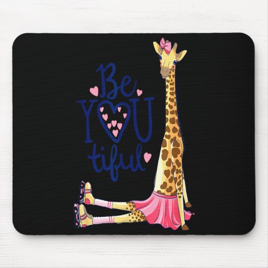 Schöne Giraffe _ Inspirieren Sie, Giraffe Tier zu Mousepad (Vorne)