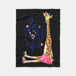 Schöne Giraffe _ Inspirierende Giraffe Tier sein Fleecedecke