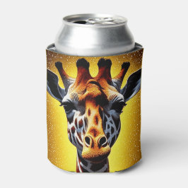 Schöne Giraffe mit einem Gold-Glitzer Dosenkühler