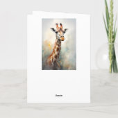 Schöne Giraffe Portrait Geburtstagskarte Karte (Rückseite)