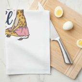 Schöne Giraffe Rollschuh Vintage-Shirt De Geschirrtuch (Viertel Falte)