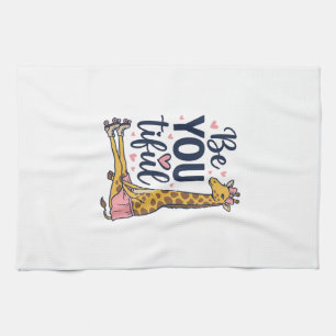 Schöne Giraffe Rollschuh Vintage-Shirt De Geschirrtuch