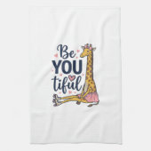 Schöne Giraffe Rollschuh Vintage-Shirt De Geschirrtuch (Vertikal)