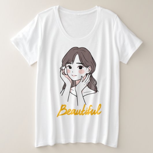 "Schöne Girl-Ästhetik | Stilvoll und trendig einge Große Größe T-Shirt (Design vorne)