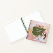 Schöne Girl, Bunny und Blume Notebook Notizblock (Innenseite)