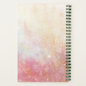 Schöne Girl Deer Schöne, florale Illustration Notizblock (Rückseite)