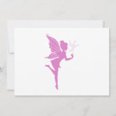 Schöne Girl Fee Silhouette Einladung (Rückseite)