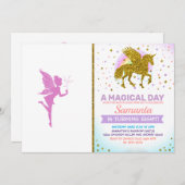 Schöne Girl Fee Silhouette Einladung (Vorne/Hinten)