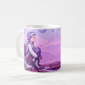 Schöne Girl-Illustration Kaffeetasse (Vorderseite Links)