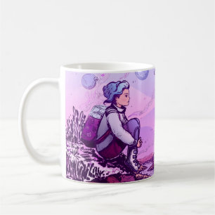 Schöne Girl-Illustration Kaffeetasse