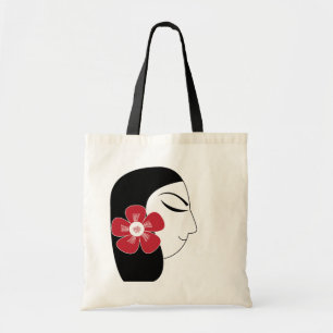 Schöne Girl Illustration Tragetasche