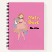 Schöne Girl mit Blume SpiralNotebook Notizblock (Vorderseite)