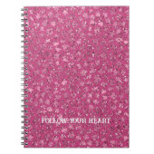 Schöne Girl Pink Glitzer Glitzy Leopard Print Notizblock (Vorderseite)