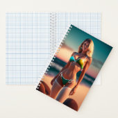 Schöne Girl-Pose in Bikini-Notebook Notizblock (Innen)