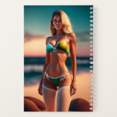 Schöne Girl-Pose in Bikini-Notebook Notizblock (Rückseite)