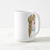 Schöne Girl Sketch Kaffeetasse (VorderseiteRechts)