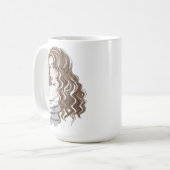 Schöne Girl Sketch Kaffeetasse (Vorderseite Links)