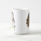 Schöne Girl Sketch Kaffeetasse (Mittel)