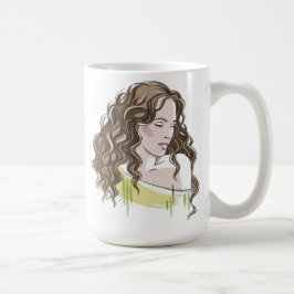 Schöne Girl Sketch Kaffeetasse